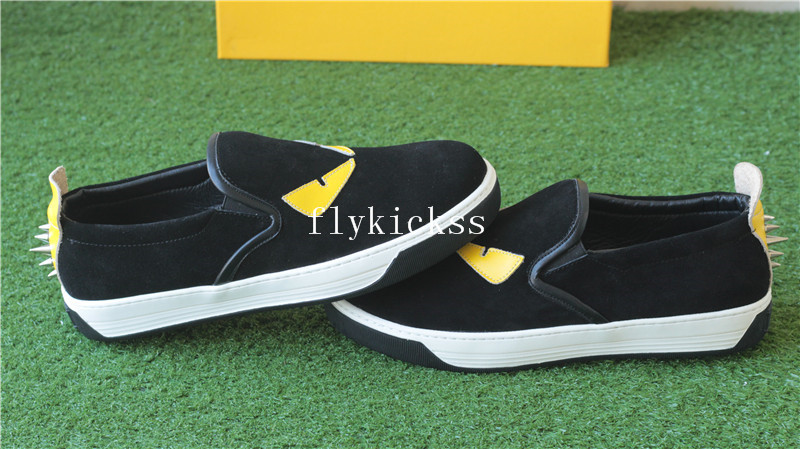 Fendi Spikes Sneaker Low Black Yellow Eye